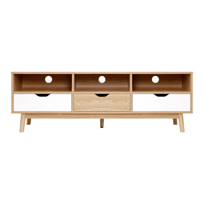 Artiss TV Cabinet Entertainment Unit Stand Wooden Storage 140cm Scandinavian - Cosy Abode