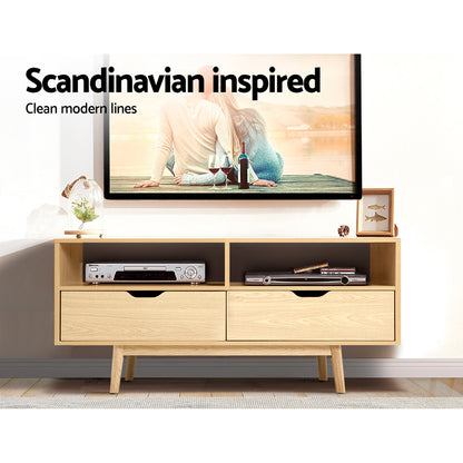 Artiss TV Cabinet Entertainment Unit 120cm Pine Ford - Cosy Abode