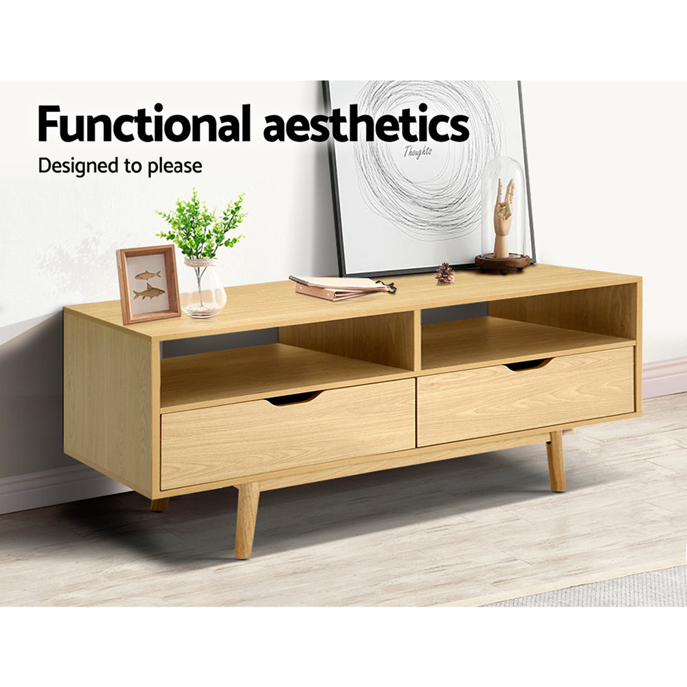 Artiss TV Cabinet Entertainment Unit 120cm Pine Ford - Cosy Abode