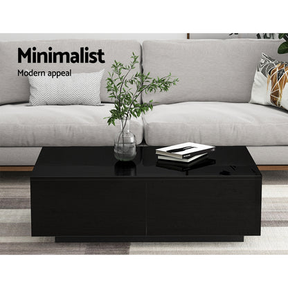 Artiss Coffee Table 4 Drawers Black Trevi - Cosy Abode