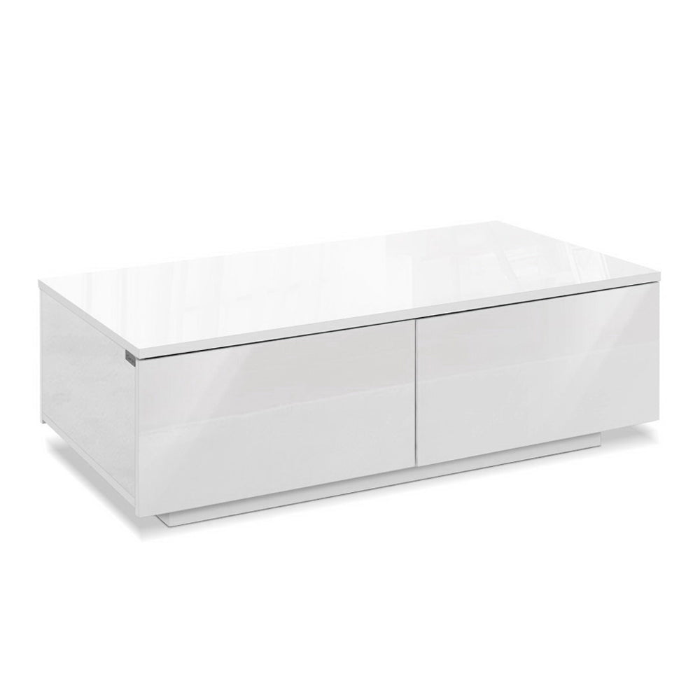Artiss Coffee Table 4 Drawers White Trevi - Cosy Abode