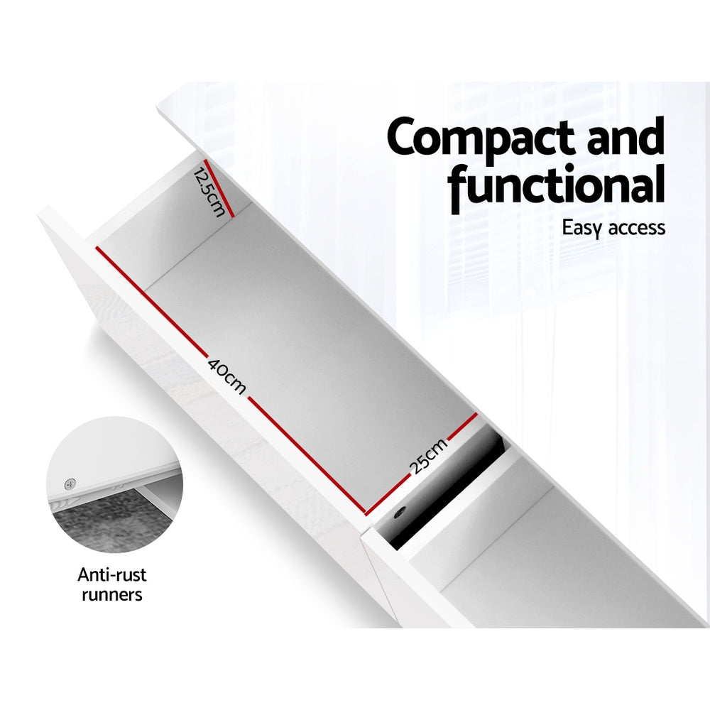 Artiss Coffee Table 4 Drawers White Trevi - Cosy Abode