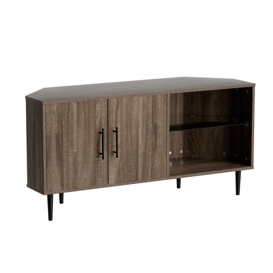 Artiss Corner Entertainment Unit Stand TV Cabinet Open Storage Shelf 120CM - Cosy Abode