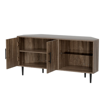Artiss Corner Entertainment Unit Stand TV Cabinet Open Storage Shelf 120CM - Cosy Abode
