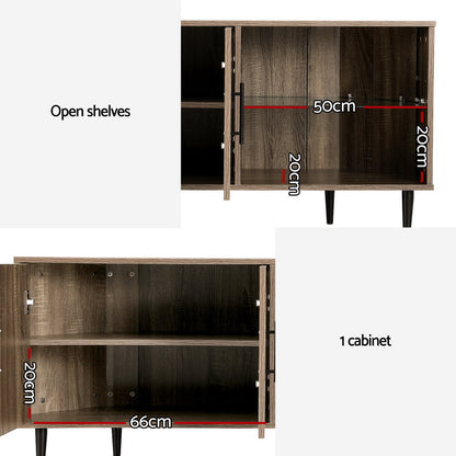 Artiss Corner Entertainment Unit Stand TV Cabinet Open Storage Shelf 120CM - Cosy Abode