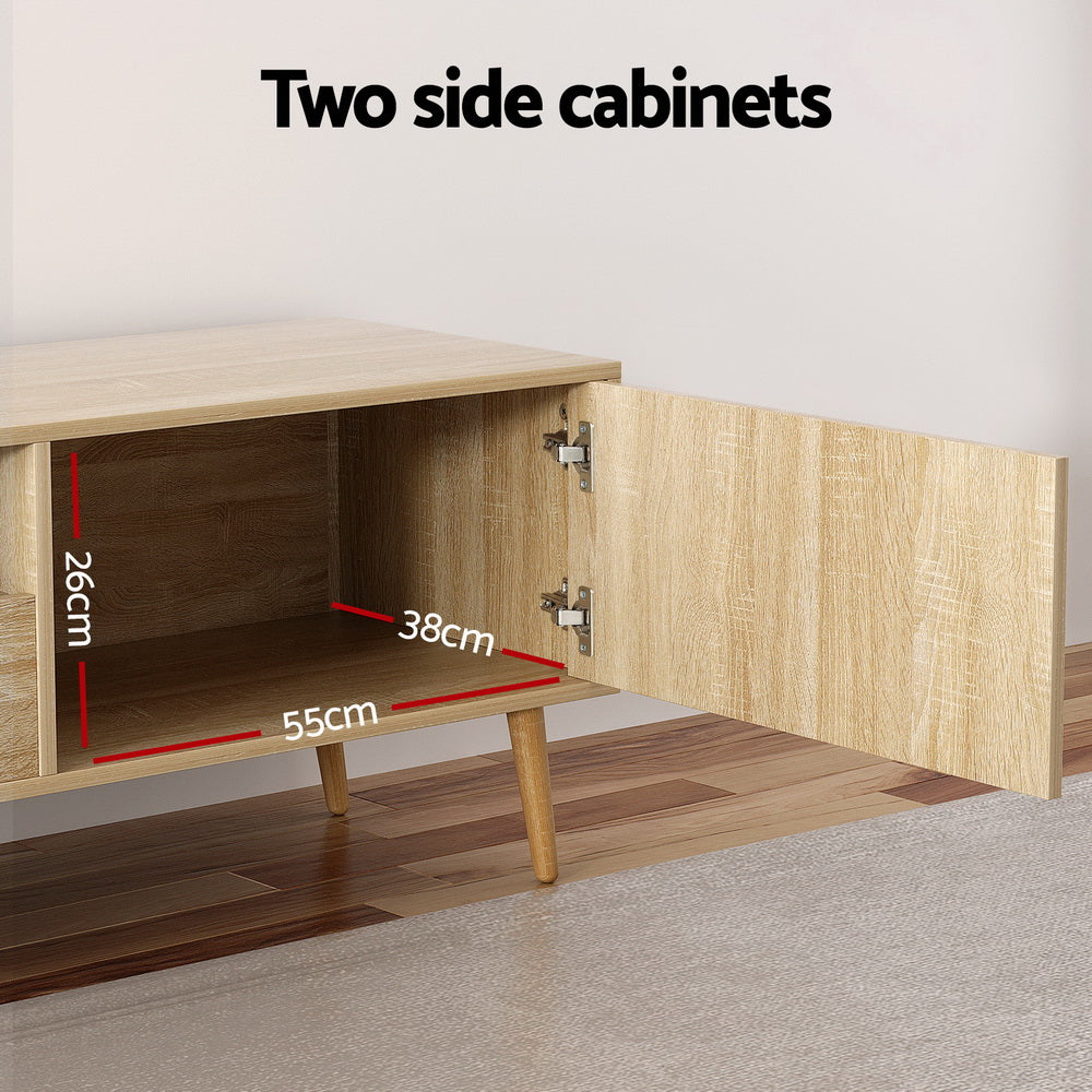 Artiss Entertainment Unit Alex TV Cabinet Storage Drawers 200CM - Cosy Abode