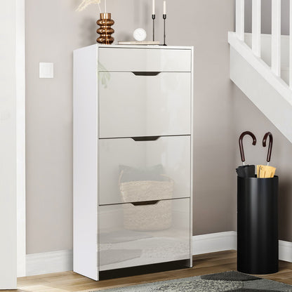 Artiss Shoe Rack Cabinet 24 Pairs White Luna - Cosy Abode