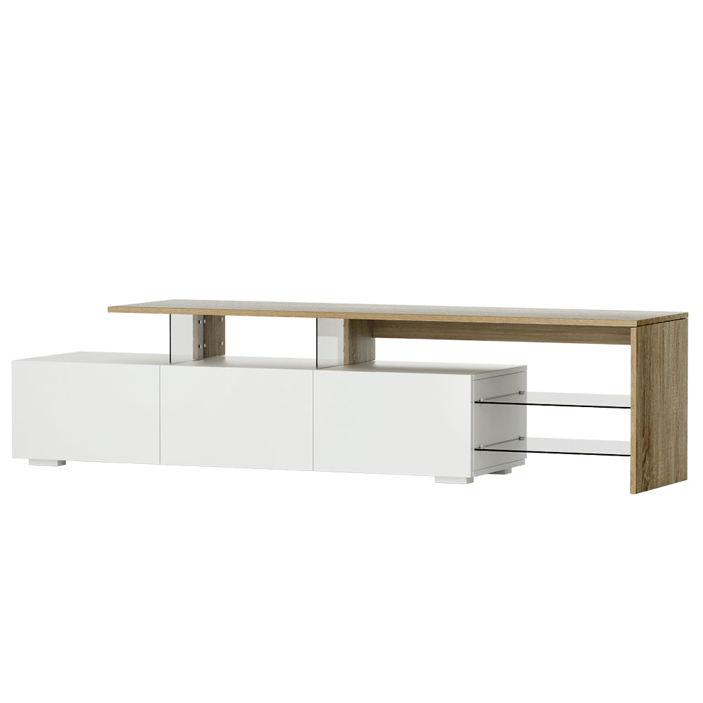 Artiss TV Cabinet Entertainment Unit 180cm Wood White James - Cosy Abode