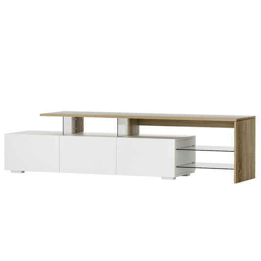 Artiss TV Cabinet Entertainment Unit 180cm Wood White James - Cosy Abode