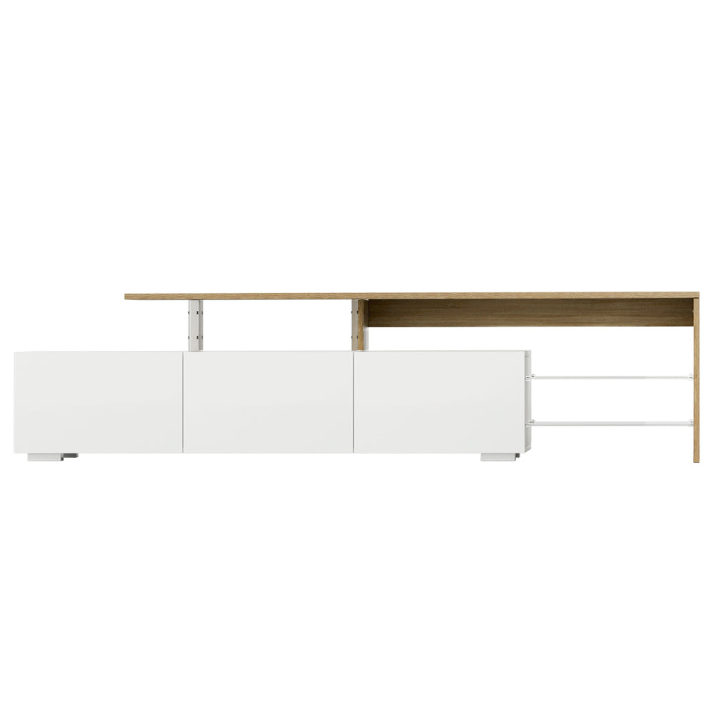 Artiss TV Cabinet Entertainment Unit 180cm Wood White James - Cosy Abode