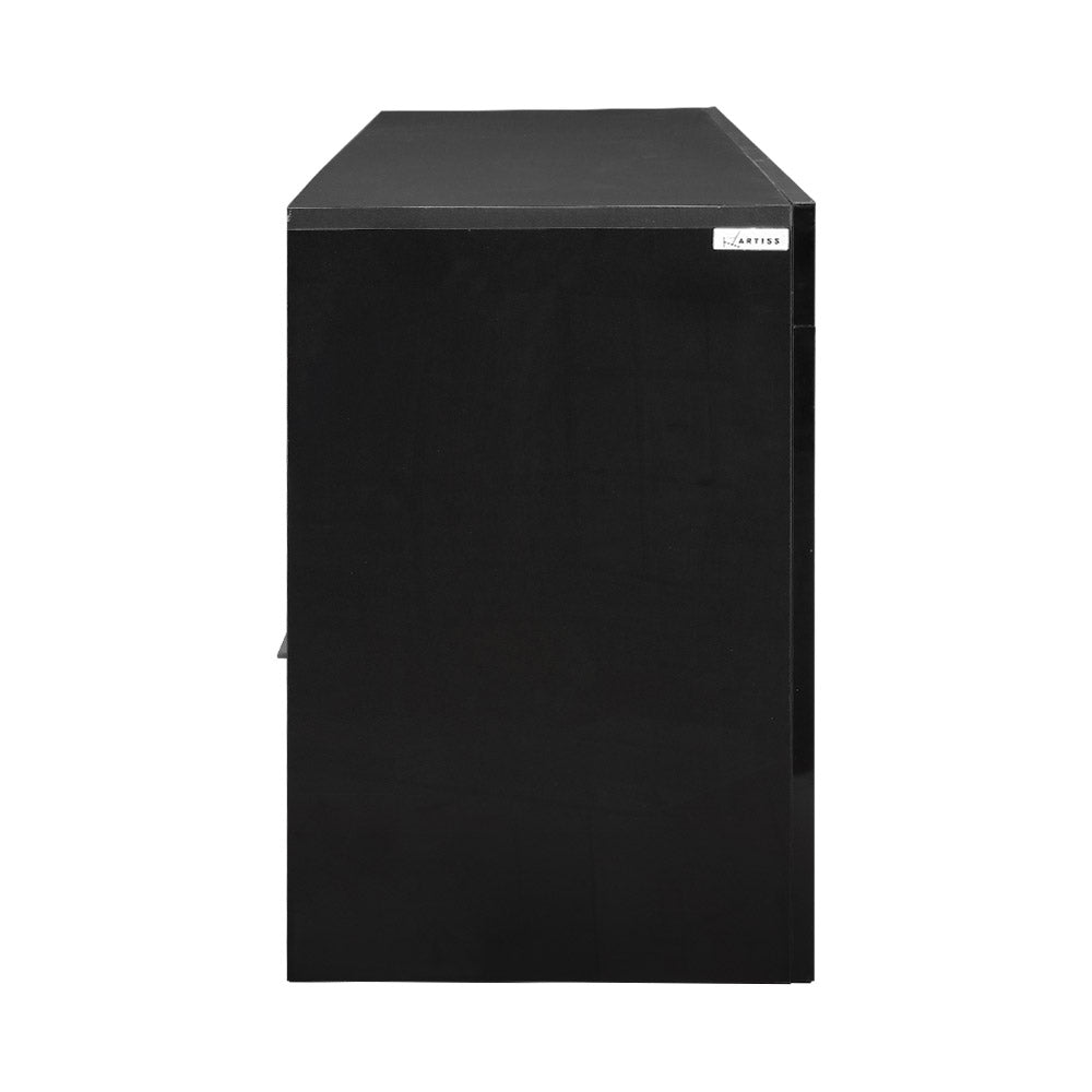 Artiss Entertainment Unit TV Cabinet LED 160cm Black Elo - Cosy Abode