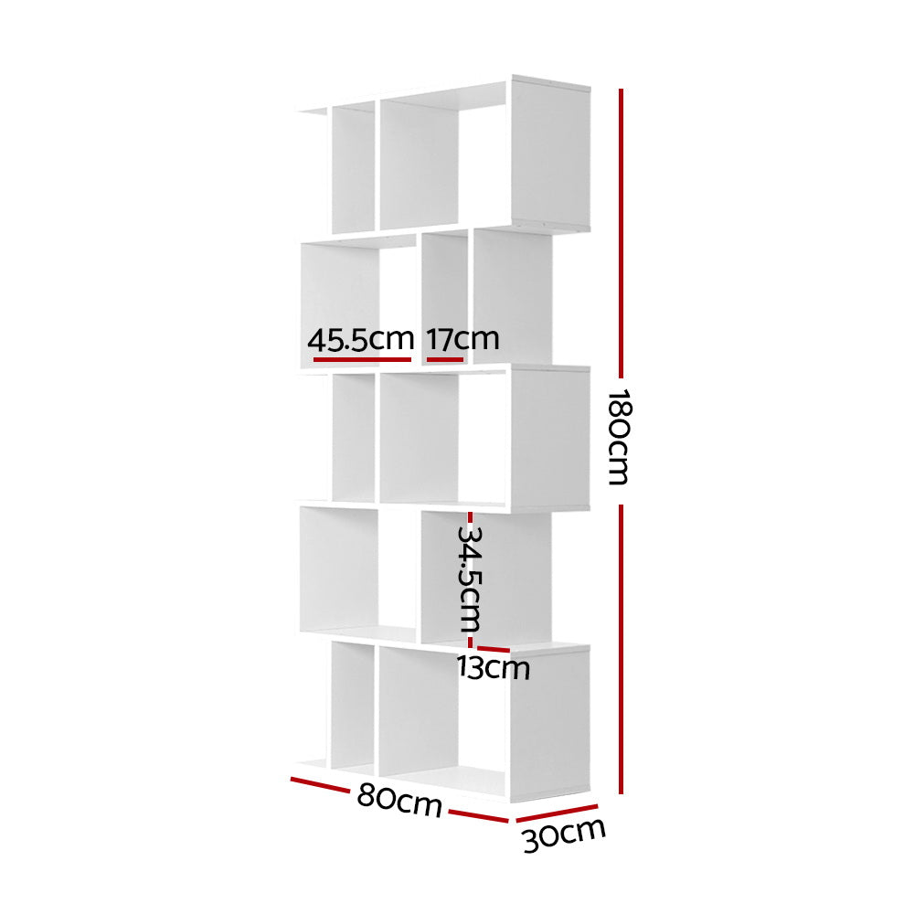 Artiss Bookshelf 5 Tiers - RITA White - Cosy Abode