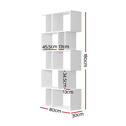 Artiss Bookshelf 5 Tiers - RITA White - Cosy Abode