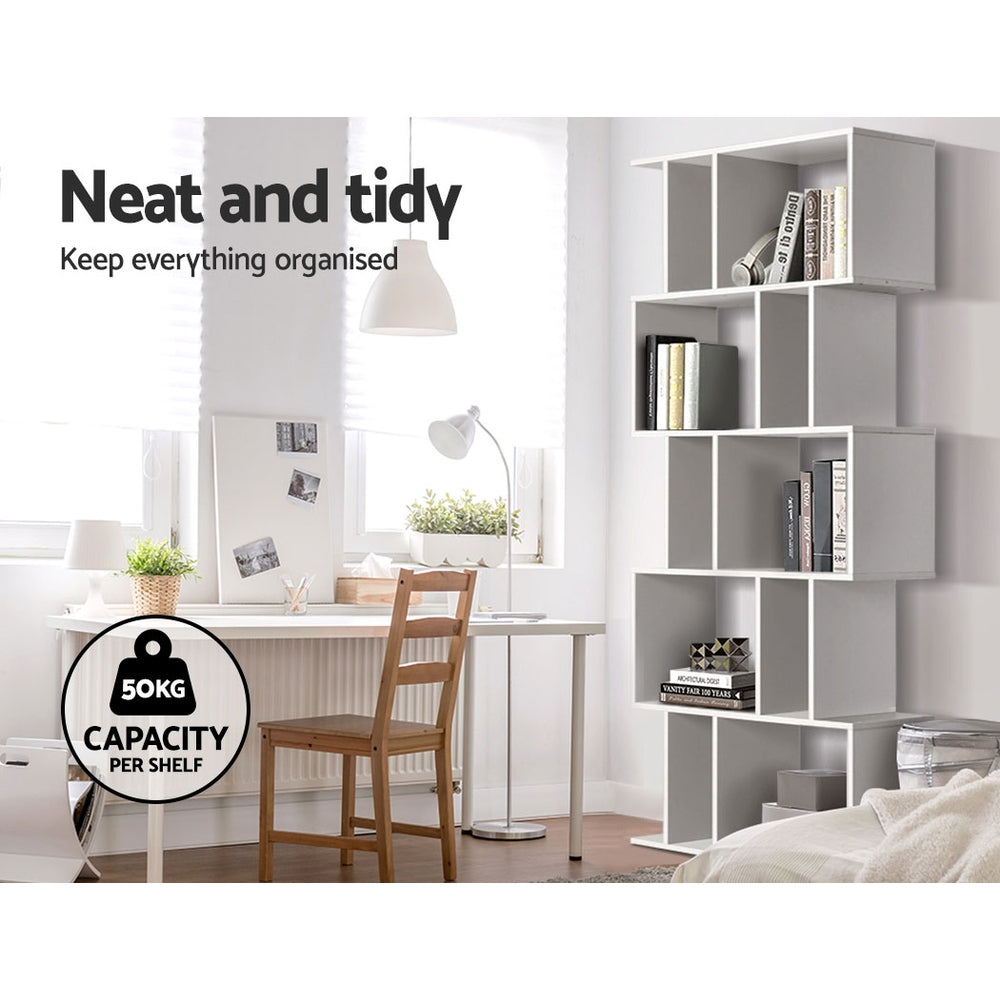 Artiss Bookshelf 5 Tiers - RITA White - Cosy Abode