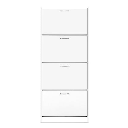 Artiss Shoe Rack Shoes Storage Cabinet 60 Pairs 4 Doors - White - Cosy Abode
