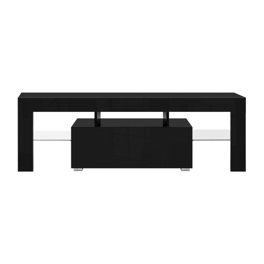 Artiss Entertainment Unit TV Cabinet LED 130cm Black Elo - Cosy Abode