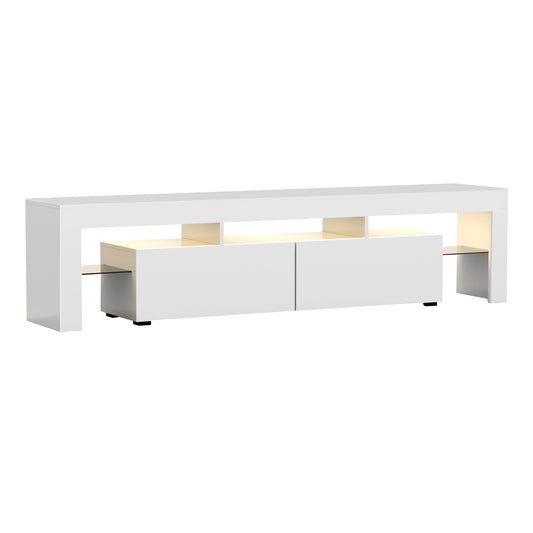 Artiss Entertainment Unit TV Cabinet LED 189cm White Elo - Cosy Abode