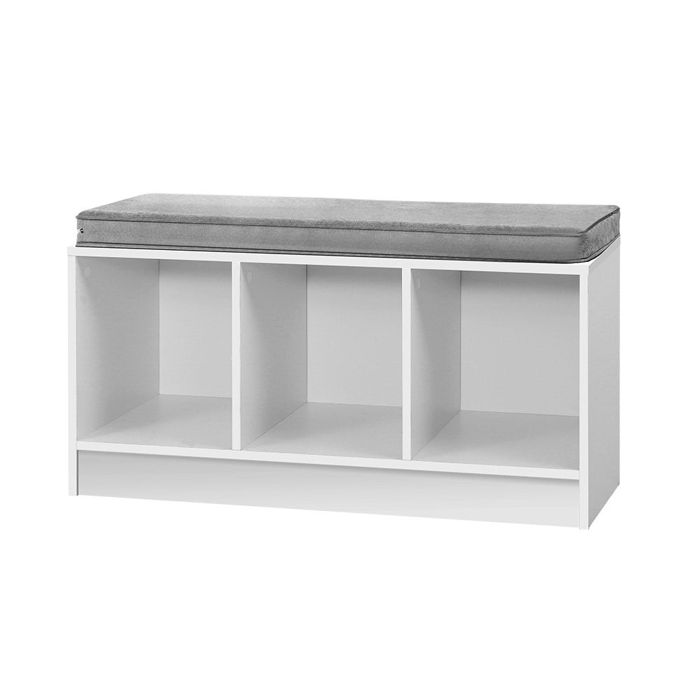 Artiss Shoe Rack Bench Shoe Cabinet White Zia - Cosy Abode