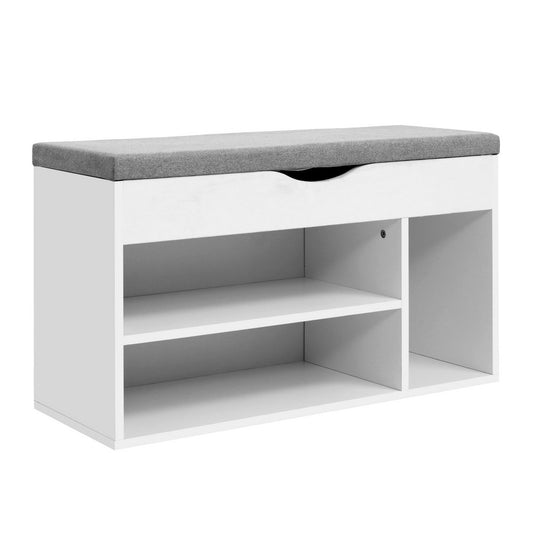 Artiss Shoe Rack Bench Shoe Cabinet White Allen - Cosy Abode