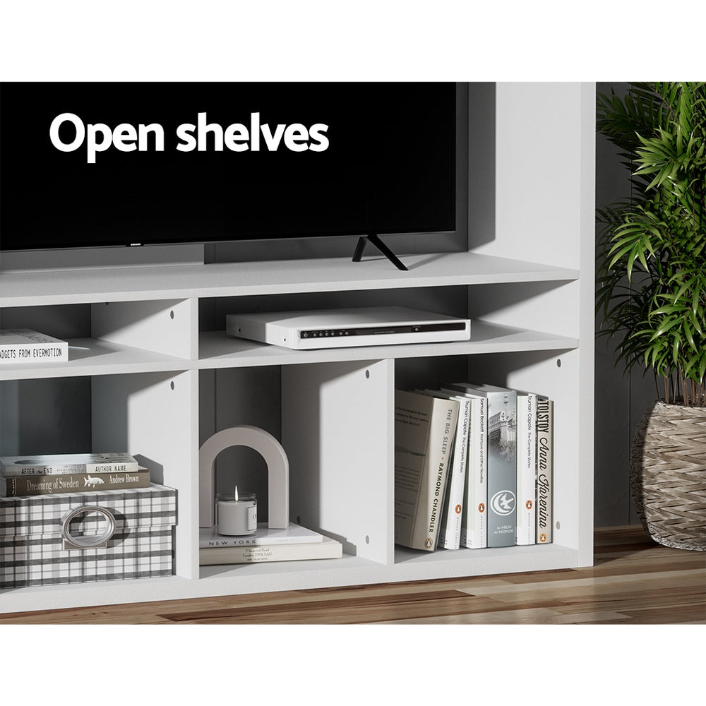 Artiss Entertainment Center Unit TV Stand TV Cabinet Open Shelves 183CM White - Cosy Abode