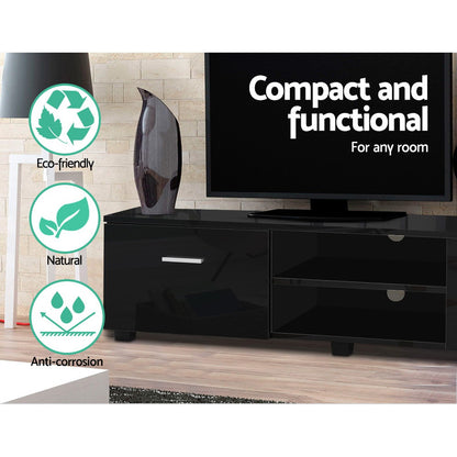 Artiss Entertainment Unit TV Cabinet 140cm Black Jim - Cosy Abode