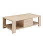 Artiss Coffee Table 1 Drawer Oak Maxi - Cosy Abode
