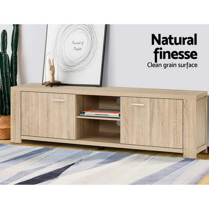Artiss TV Cabinet Entertainment Unit 160cm Oak Maxi - Cosy Abode