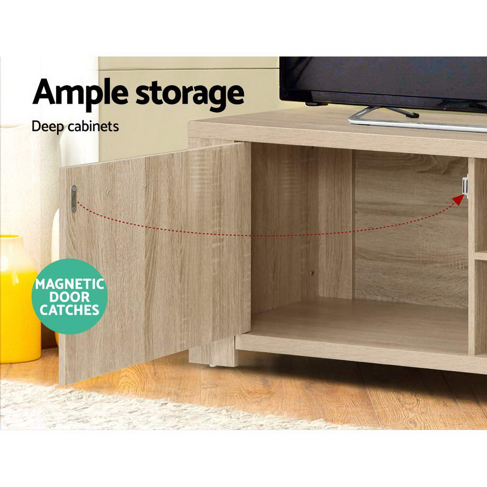 Artiss TV Cabinet Entertainment Unit 160cm Oak Maxi - Cosy Abode
