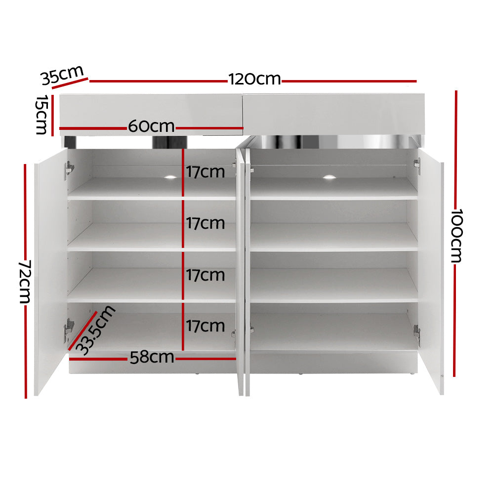 Artiss Shoe Rack Cabinet Storage Cupboard 24 Pairs - Lydia - Cosy Abode