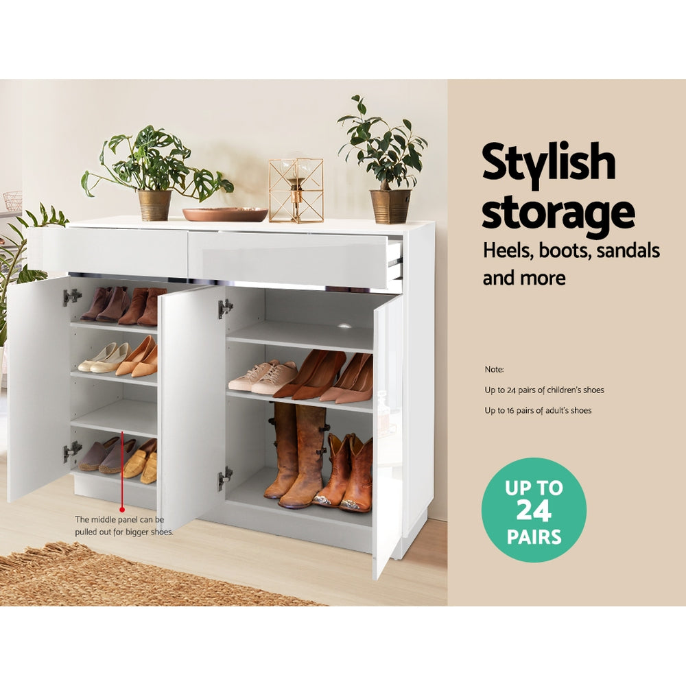 Artiss Shoe Rack Cabinet Storage Cupboard 24 Pairs - Lydia - Cosy Abode