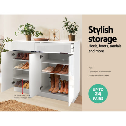 Artiss Shoe Rack Cabinet Storage Cupboard 24 Pairs - Lydia - Cosy Abode
