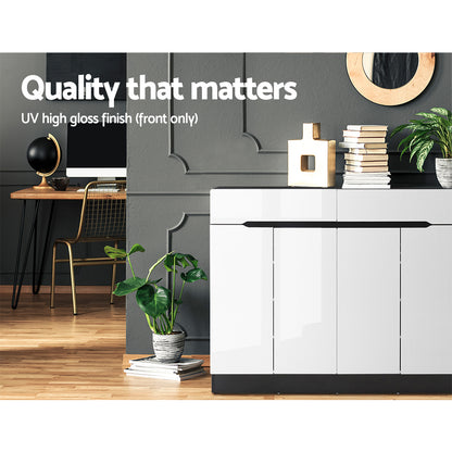 Artiss Shoe Rack Cabinet Storage 120cm w/ Drawer - White Lydia - Cosy Abode