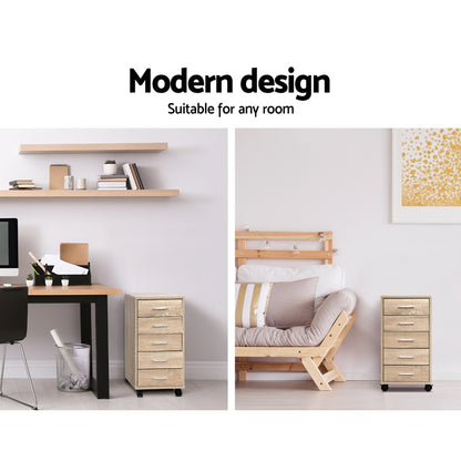 Artiss Filing Cabinet 5 Drawer Office Storage Organiser - Cosy Abode