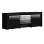 Artiss Entertainment Unit TV Cabinet LED 160cm Black Bobi - Cosy Abode