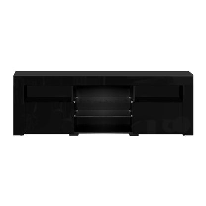 Artiss Entertainment Unit TV Cabinet LED 160cm Black Bobi - Cosy Abode