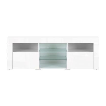 Artiss Entertainment Unit TV Cabinet LED 160cm White Bobi - Cosy Abode