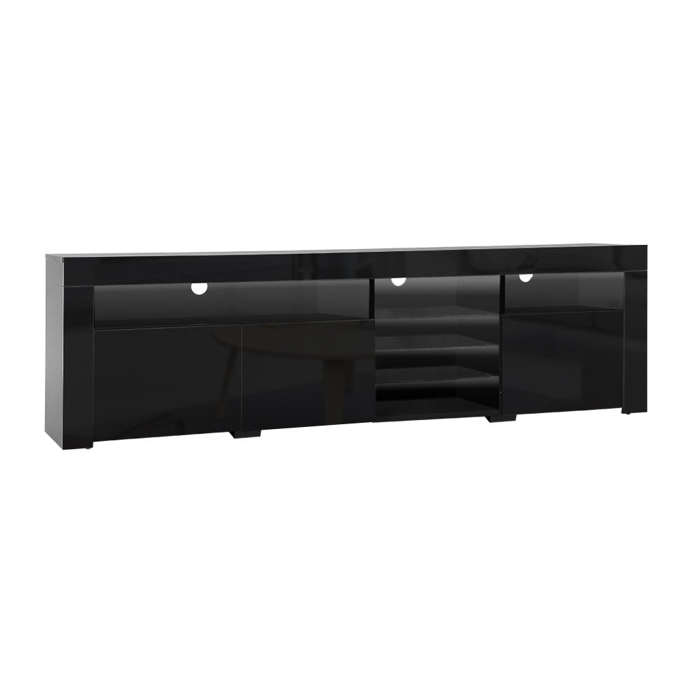 Artiss Entertainment Unit TV Cabinet LED 180cm Black Bobi - Cosy Abode