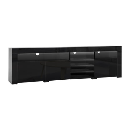 Artiss Entertainment Unit TV Cabinet LED 180cm Black Bobi - Cosy Abode