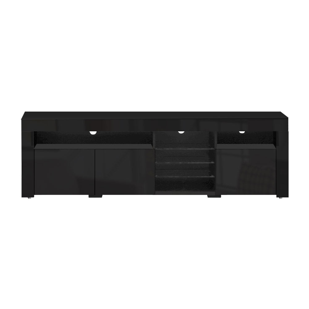 Artiss Entertainment Unit TV Cabinet LED 180cm Black Bobi - Cosy Abode