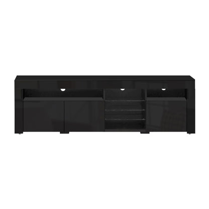 Artiss Entertainment Unit TV Cabinet LED 180cm Black Bobi - Cosy Abode