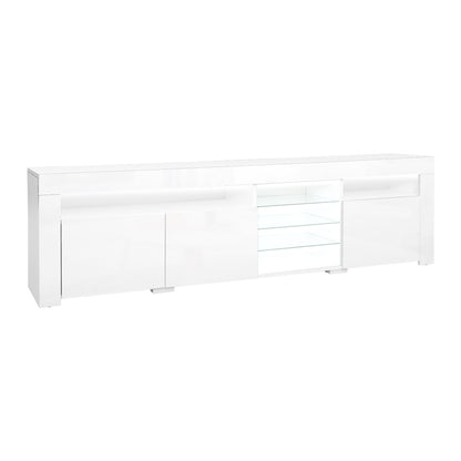 Artiss Entertainment Unit TV Cabinet LED 180cm White Bobi - Cosy Abode
