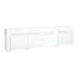 Artiss Entertainment Unit TV Cabinet LED 180cm White Bobi - Cosy Abode