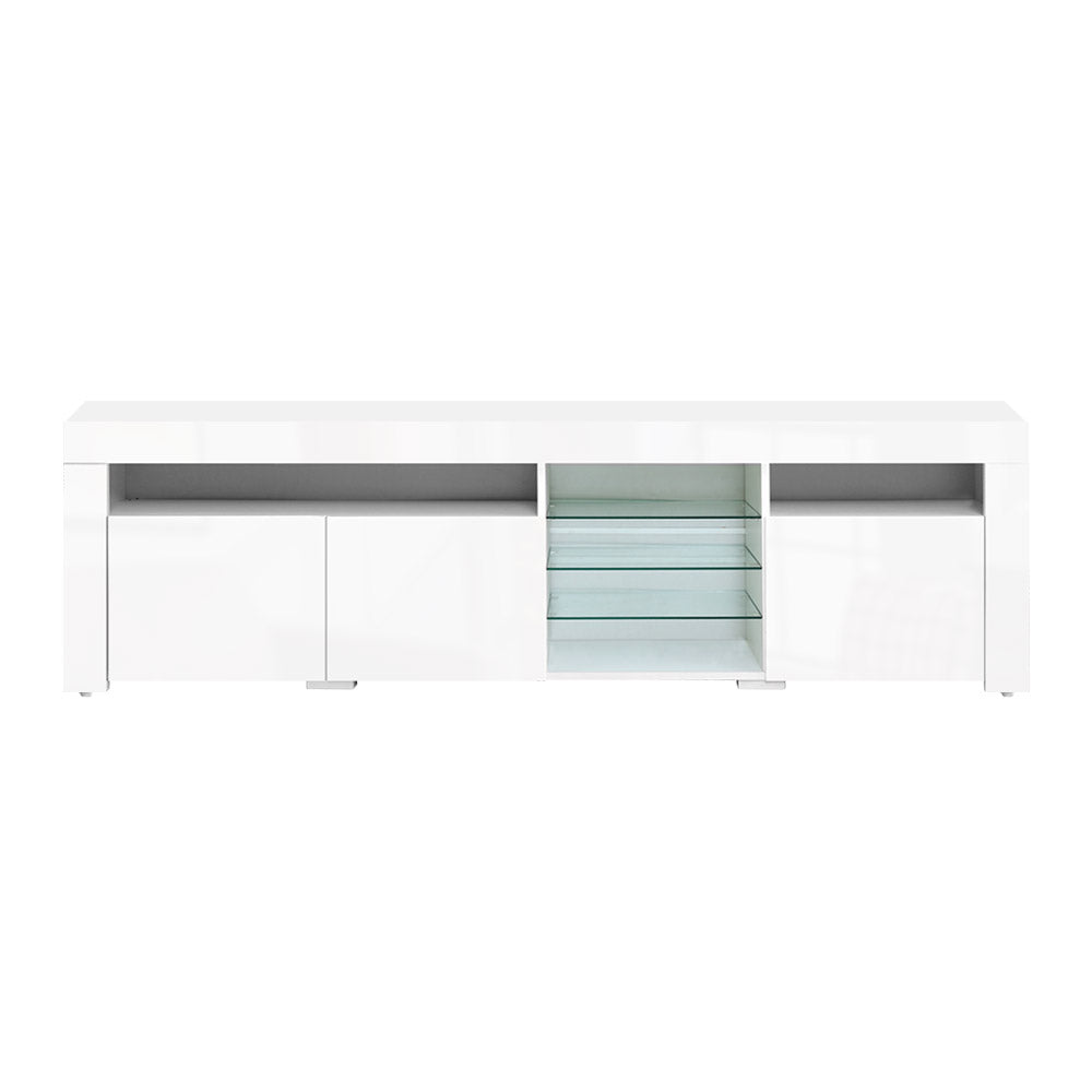 Artiss Entertainment Unit TV Cabinet LED 180cm White Bobi - Cosy Abode