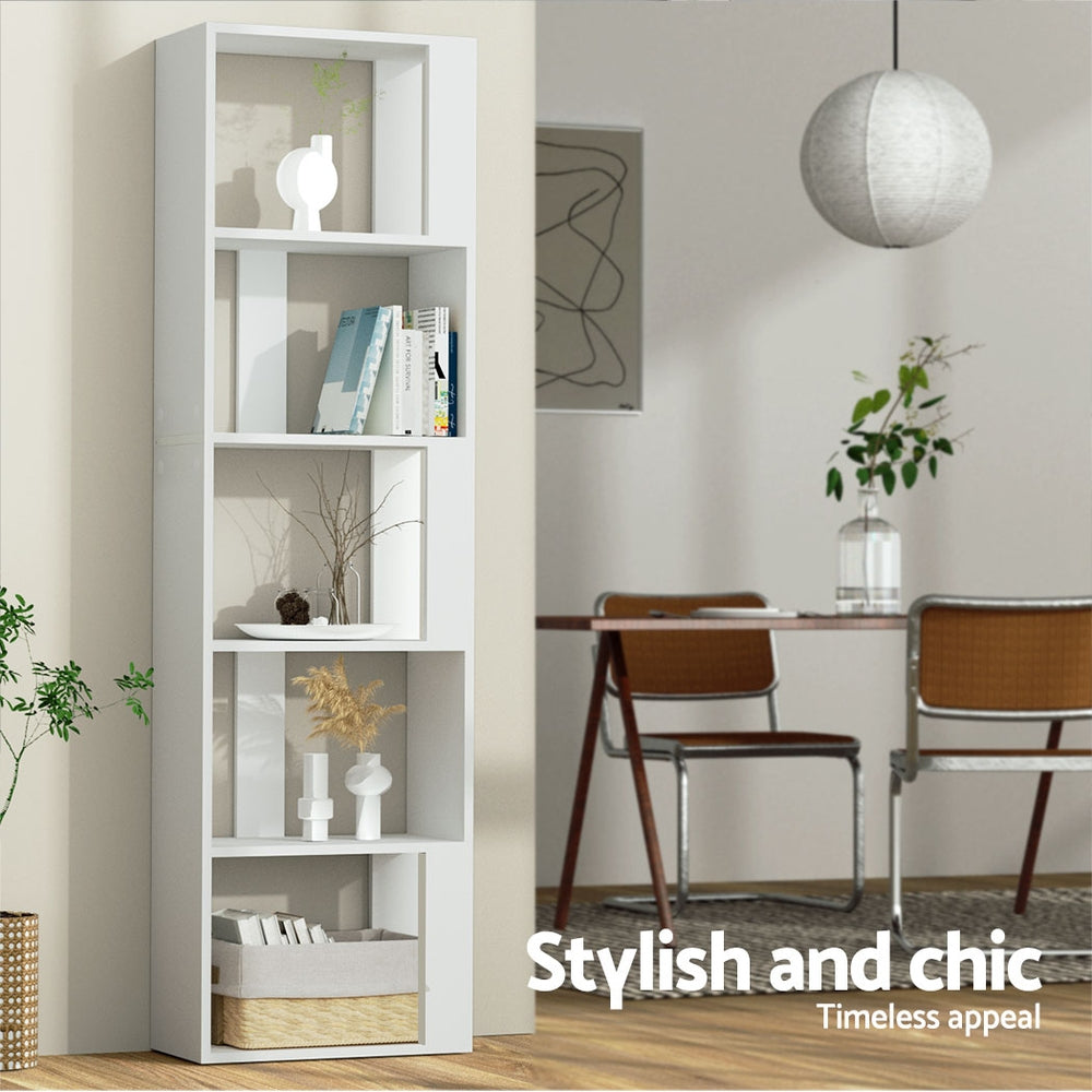 Artiss Bookshelf 5 Tiers - LINA White - Cosy Abode