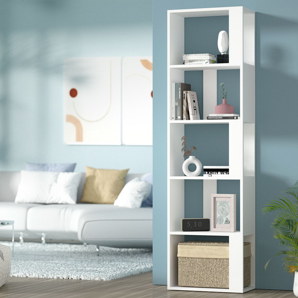 Artiss Bookshelf 5 Tiers - LINA White - Cosy Abode