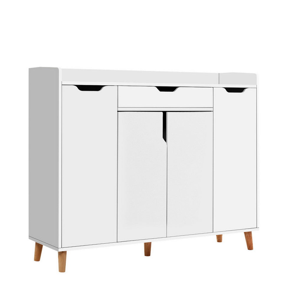 Artiss Shoe Rack Cabinet 26 Pairs Adjustable White Cissy - Cosy Abode
