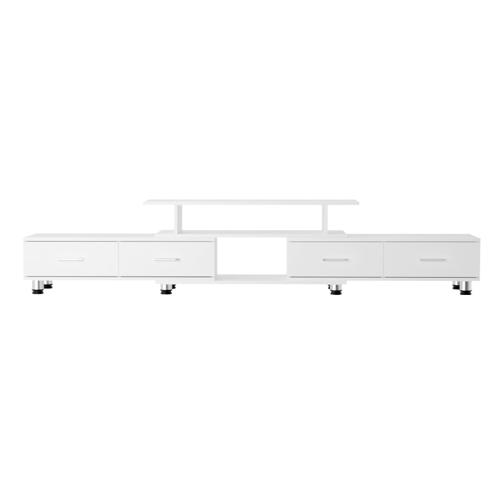 Artiss TV Cabinet Entertainment Unit Extendable 160CM To 220CM White - Cosy Abode