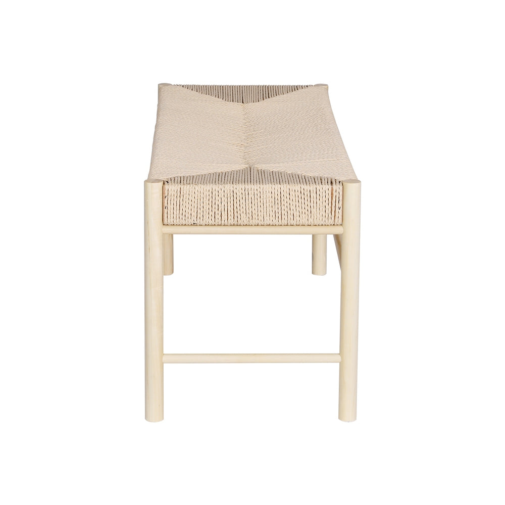 Artiss Dining Bench Paper Rope Seat Wooden Chair 100cm - Cosy Abode