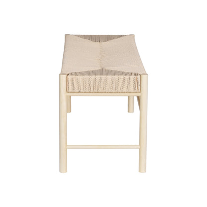 Artiss Dining Bench Paper Rope Seat Wooden Chair 100cm - Cosy Abode