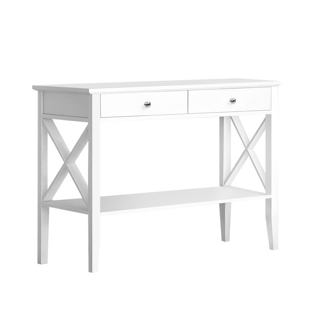 Artiss Console Table 2 Drawers 100CM White Chole - Cosy Abode